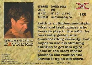 1994 Vision Generation Extreme #128 Keith Pike Back